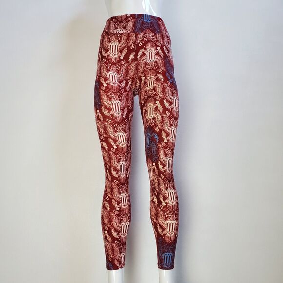 NEW LuLaRoe Red Eagle Leggings - Picture 1 of 8